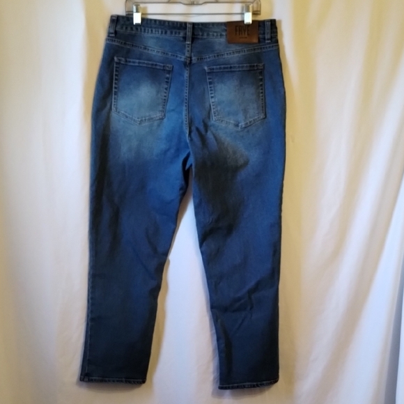 Frye Women's Straight Leg Jeans in Dark Blue Wash - Picture 5 of 14